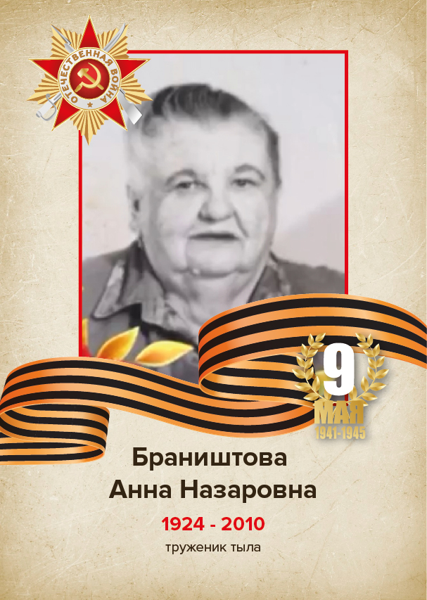 Браништова Анна Назаровна Браништова Анна Назаровна